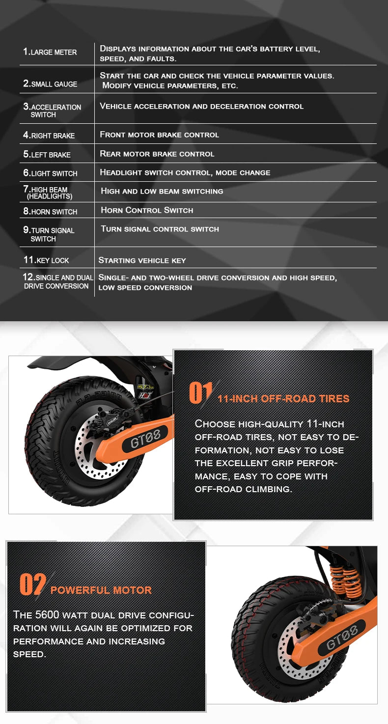 Arwibon 5600W Adult Electric Scooter Dual Motor Top Speed 46MPH,60V27AH, 11-inch Off-Road Tires Sport Folding eScooter with Seat