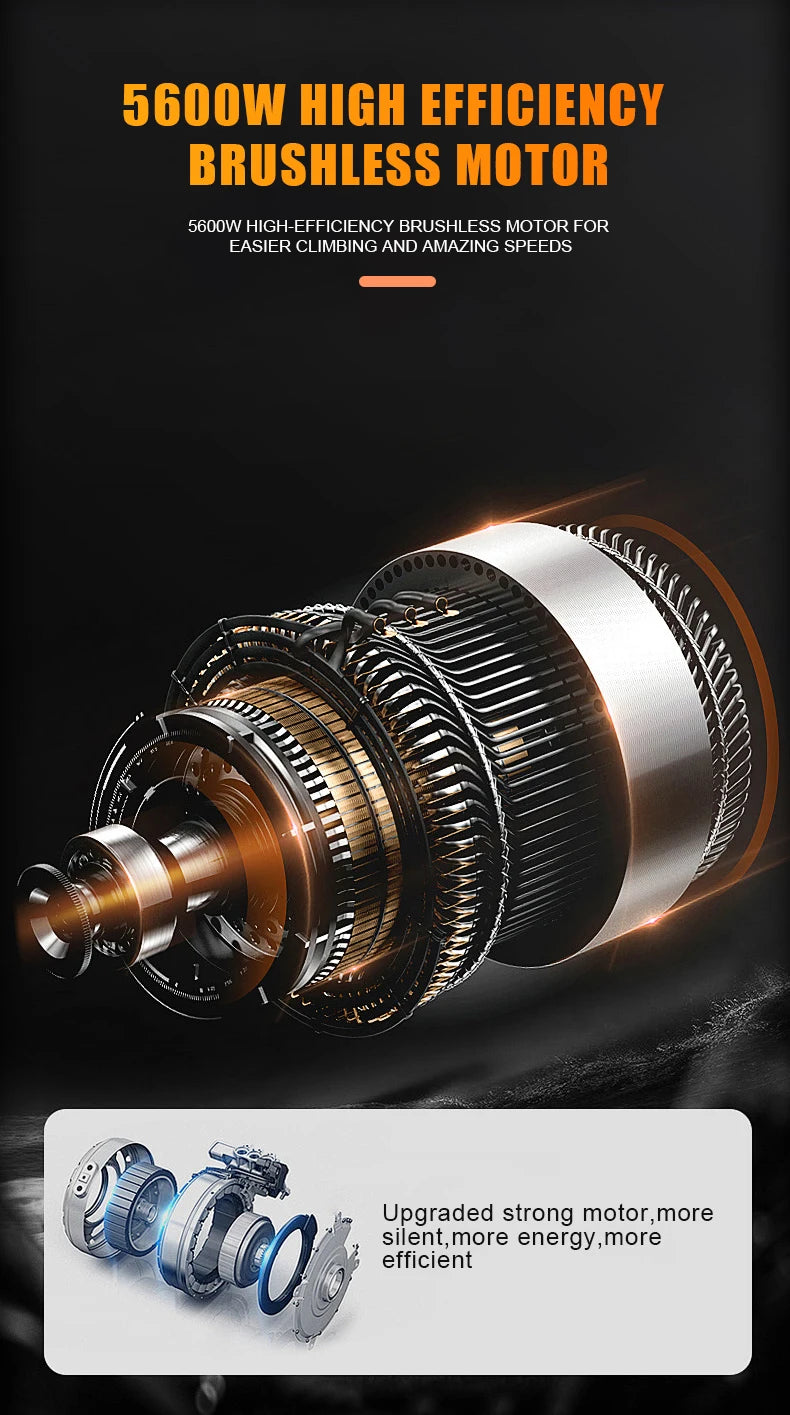 Arwibon 5600W Adult Electric Scooter Dual Motor Top Speed 46MPH,60V27AH, 11-inch Off-Road Tires Sport Folding eScooter with Seat