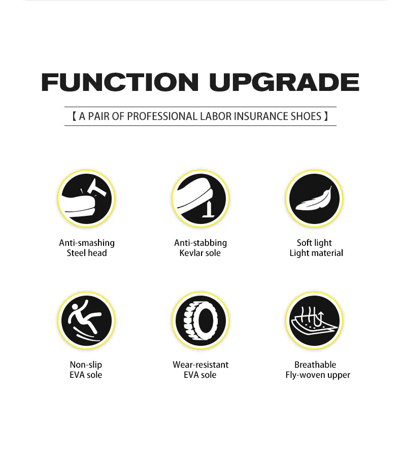 Breathable, lightweight and comfortable anti-smash and anti-puncture safety shoes