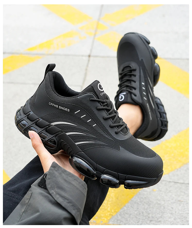 Breathable, lightweight and comfortable anti-smash and anti-puncture safety shoes