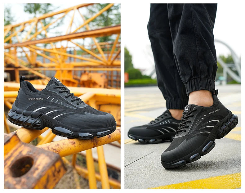 Breathable, lightweight and comfortable anti-smash and anti-puncture safety shoes